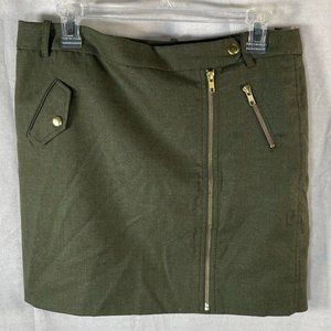👗👗J.Crew Army Green Moto/Military Skirt